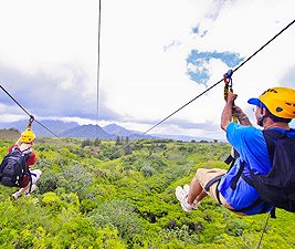 Ziplining at Princeville at Hanalei